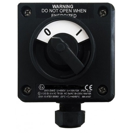 ATEX Vridströmställare/strömbrytare Ex
