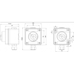 EX/ATEX Vridströmställare/strömbrytare Ex