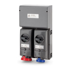 ATEX Väggmonterade uttag, mekaniskt lås, Zon 21/22 Damm