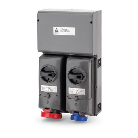 ATEX Väggmonterade uttag, mekaniskt lås, Zon 21/22 Damm