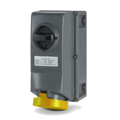 ATEX Väggmonterade uttag, mekaniskt lås, Zon 21/22 Damm